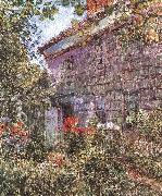 Childe Hassam Old House and Garden at East Hampton, Long Island China oil painting reproduction
